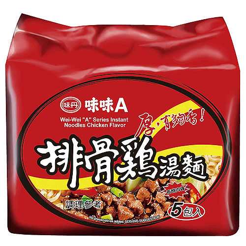 味味A 排骨雞湯麵 - 82g x 5包