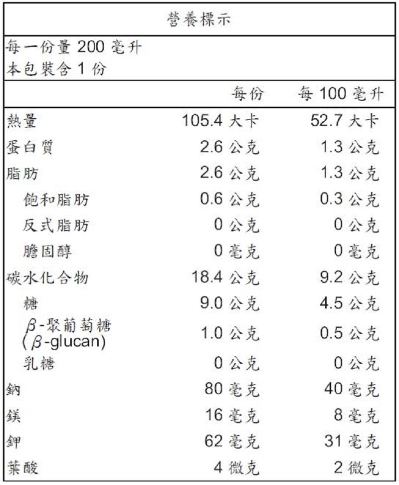 光泉Oat燕麥奶 - 200ml