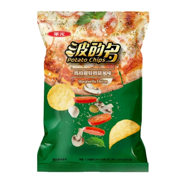 Hua Yuan Potato Chips Pizza Margherita Flavor - 59.5g
