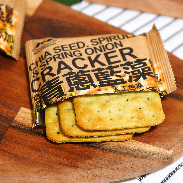 Sun Friend Chia Seed , Spirulina & Spring Onion Cracker - 180g