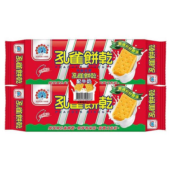 孔雀饼干铝箔包装 - 135克 x 2