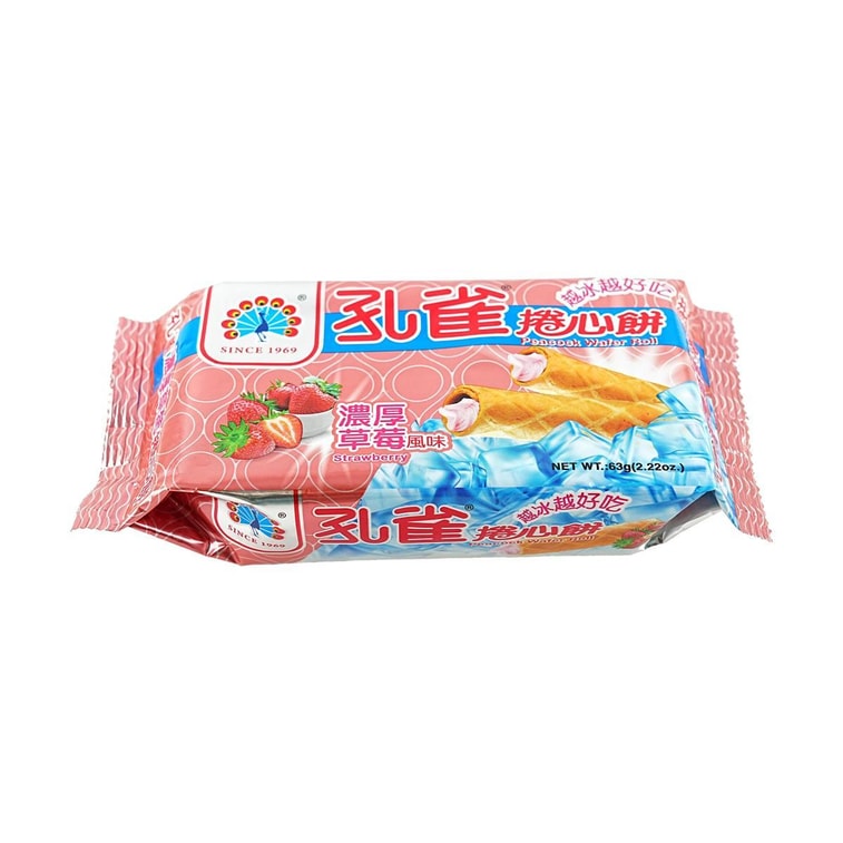 孔雀捲心餅 濃厚草莓 - 63g