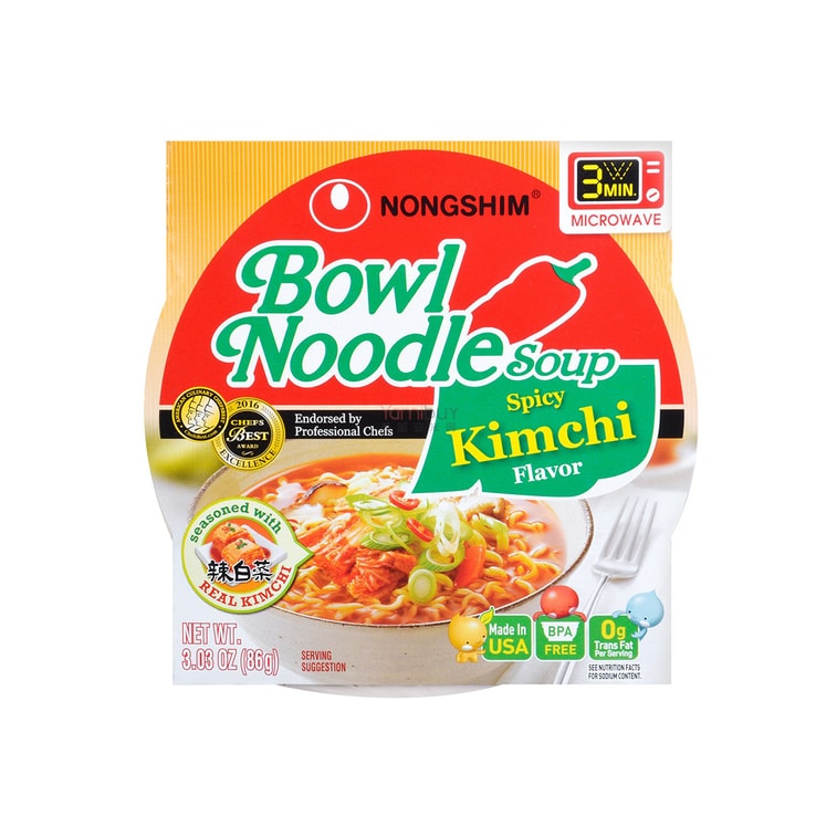 NONGSHIM Bowl Noodle Soup Kimchi Flavor - 86g