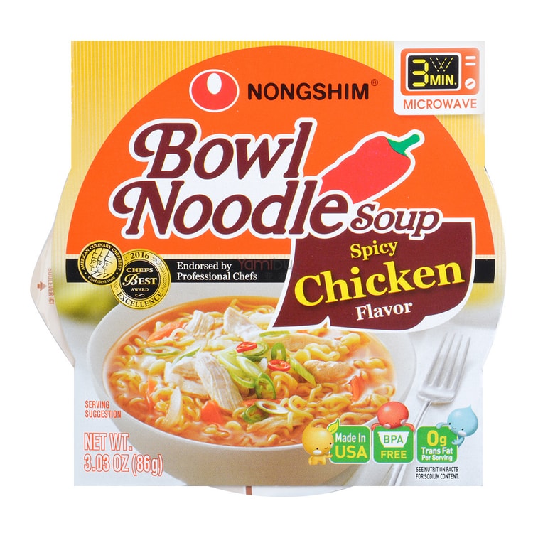 NONGSHIM Bowl Noodle Soup Spicy Chicken Flavor - 86g