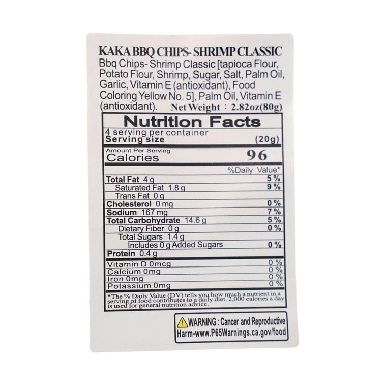KAKA BBQ Shrimp Chips - 80g