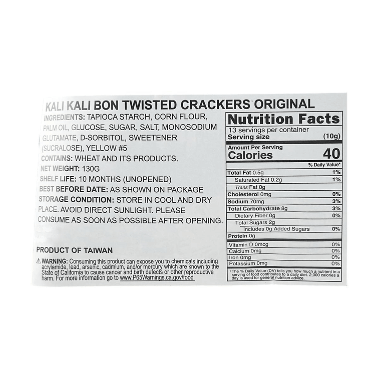 CaCha Kali Kali Bon Twisted Crackers Original - 130g
