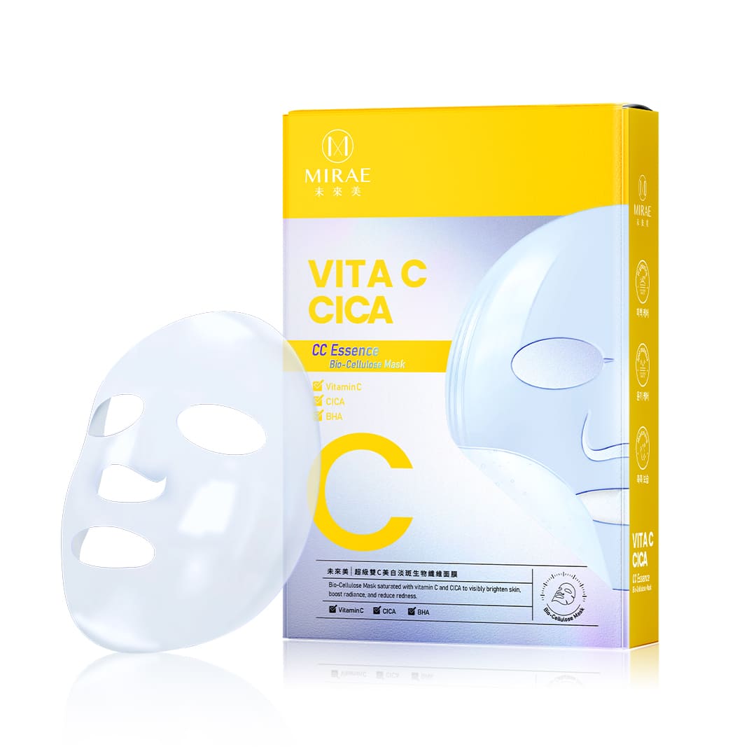 MIRAE VITA C CICA CC Essence Bio-Cellulose Mask - 3 Pack