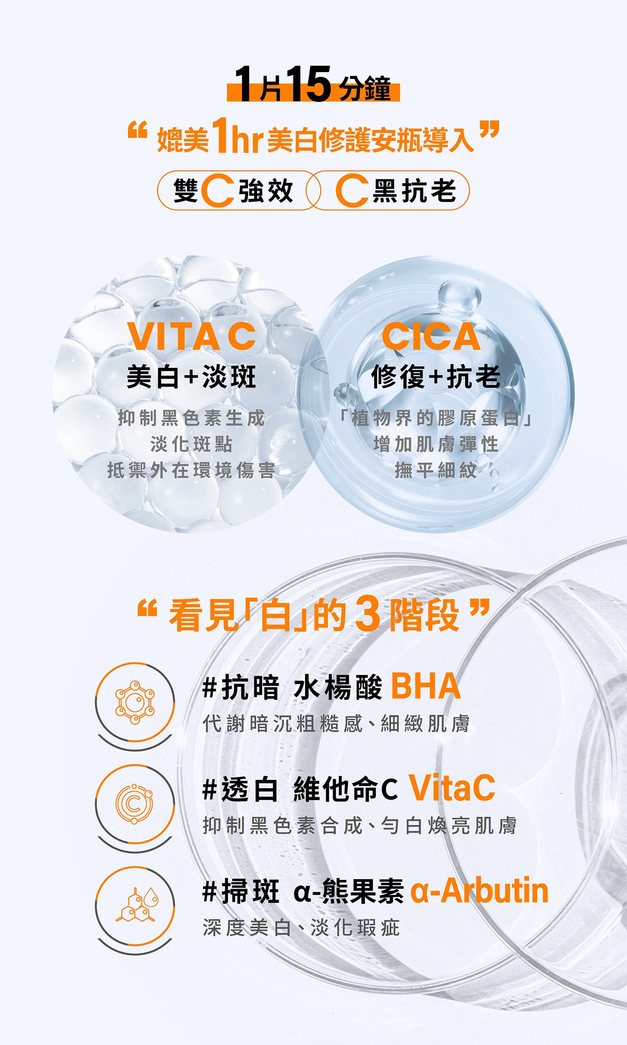 未来美 超级双C美白修护生物纤维面膜 - 3片/盒