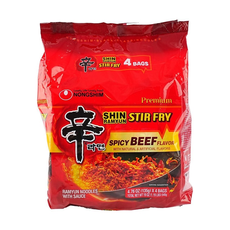 農心辛辣牛肉炒麵 - 135g x 4包