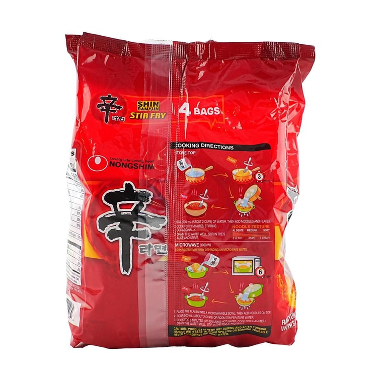 農心辛辣牛肉炒麵 - 135g x 4包