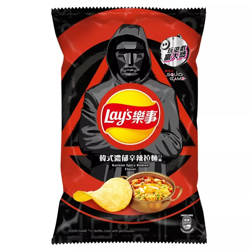 樂事 洋芋片 魷魚遊戲韓式濃郁辛辣拉麵口味 - 85g