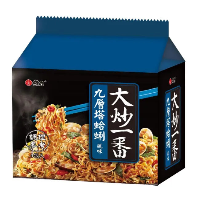 維力 大炒一番 九層塔蛤蜊風味麵 - 85g x 4
