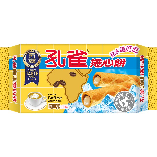 Peacock Rolled Biscuits Coffee Flavor - 63g