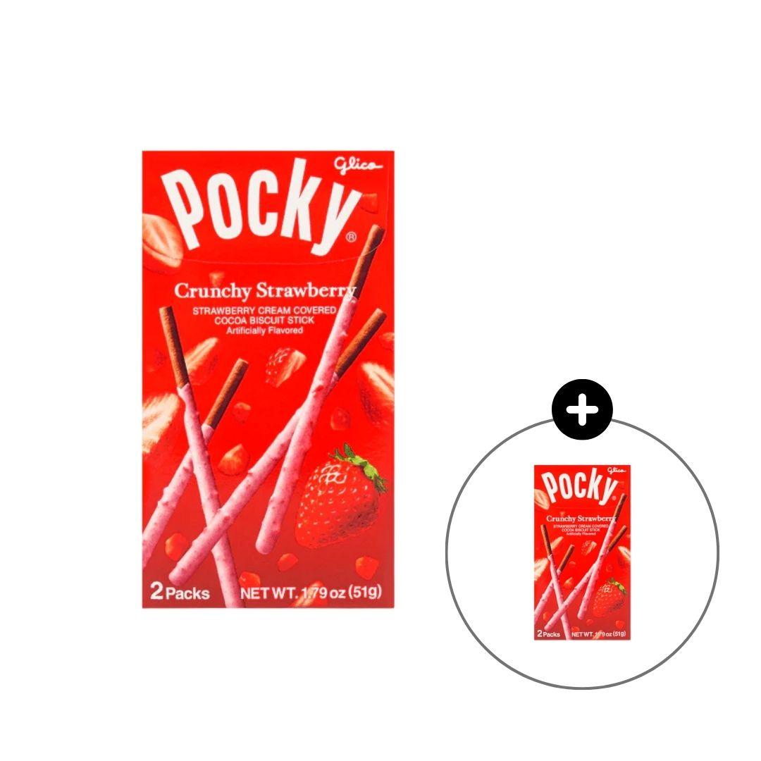 【BOGO】Glico Pocky Crunchy Strawberry Sticks - 25.5g x 2 Pack
