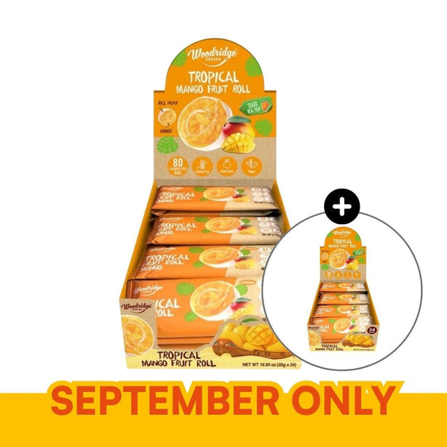 Woodridge Snacks Tropical Fruit Rolls Mango Flavor (0.7 Oz.x24 pack per display box) - 20g