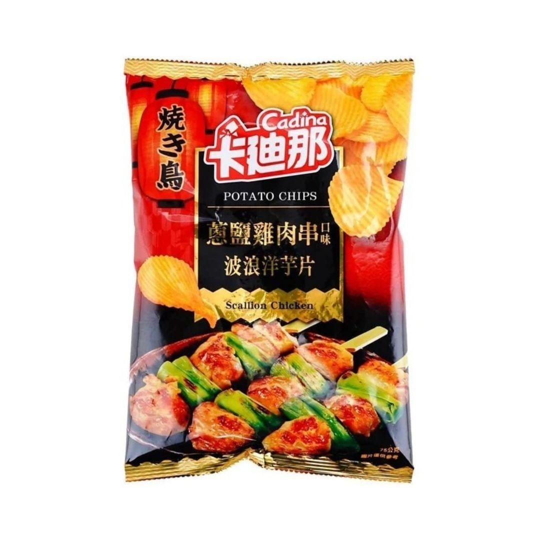 Cadina Wave Potato Chips Scallion Salt Chicken Skewer - 75g