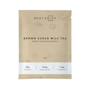 Body Goals Whey Protein Drink Sachet Brown Sugar Milk Tea - 31g