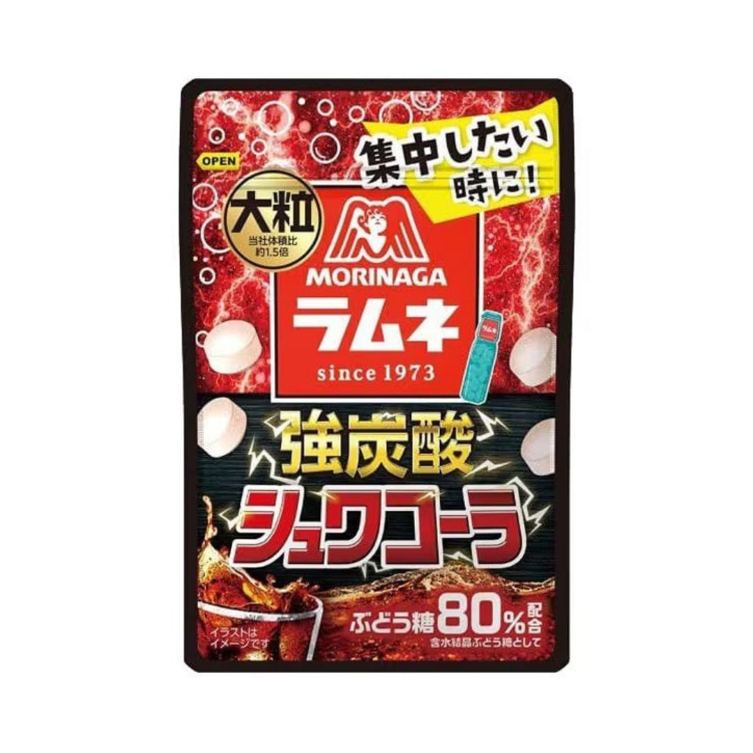 Morinaga Large-sized Ramune Candy Strongly Carbonated Sparkling Cola Flavor - 25g - ding-go
