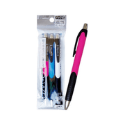 Retractable Ballpoint Pen Set Black Ink – 3 Pack