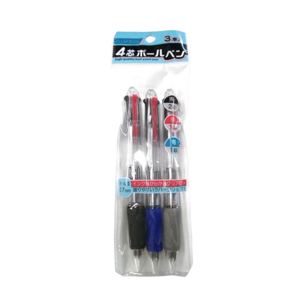4-Color Ball Pen 0.7 mm – 3 Pack
