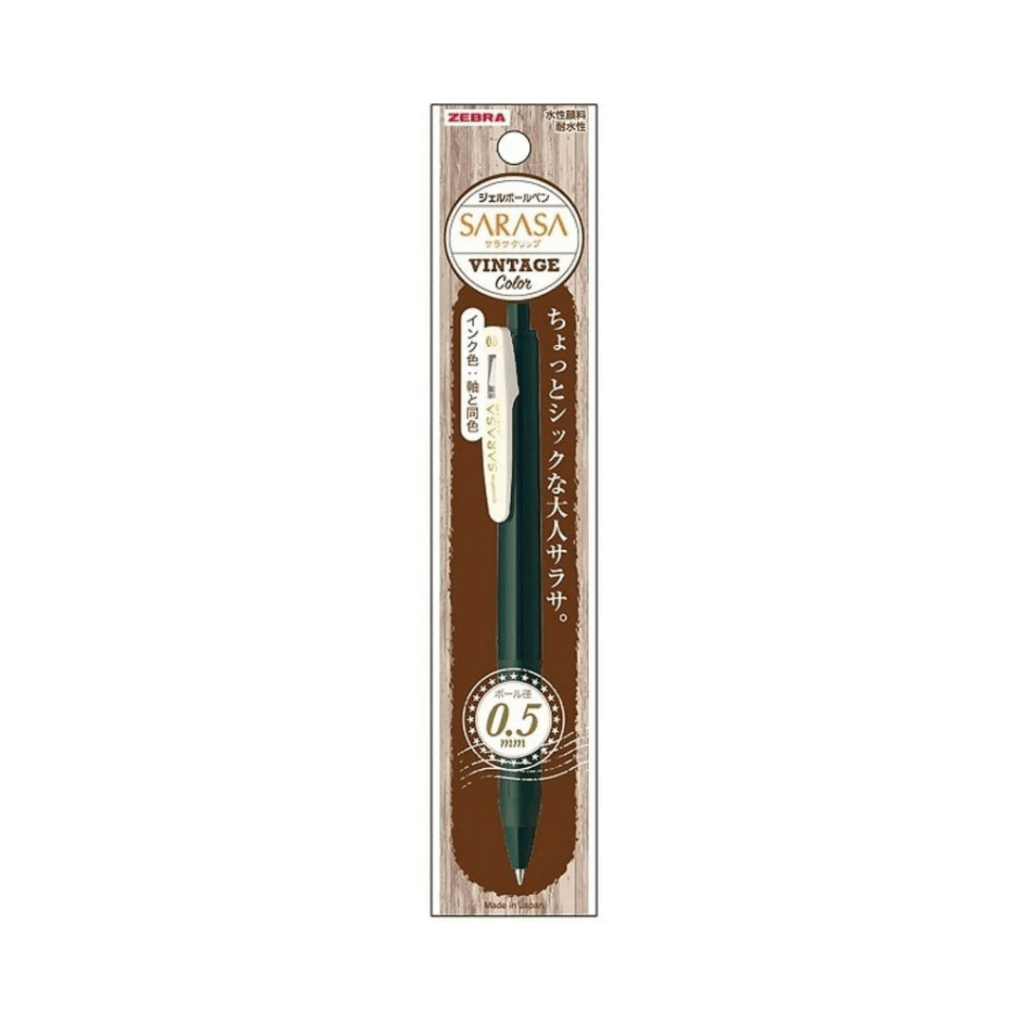 Zebra Sarasa Clip 0.5 mm Green-Black Ballpoint Pen