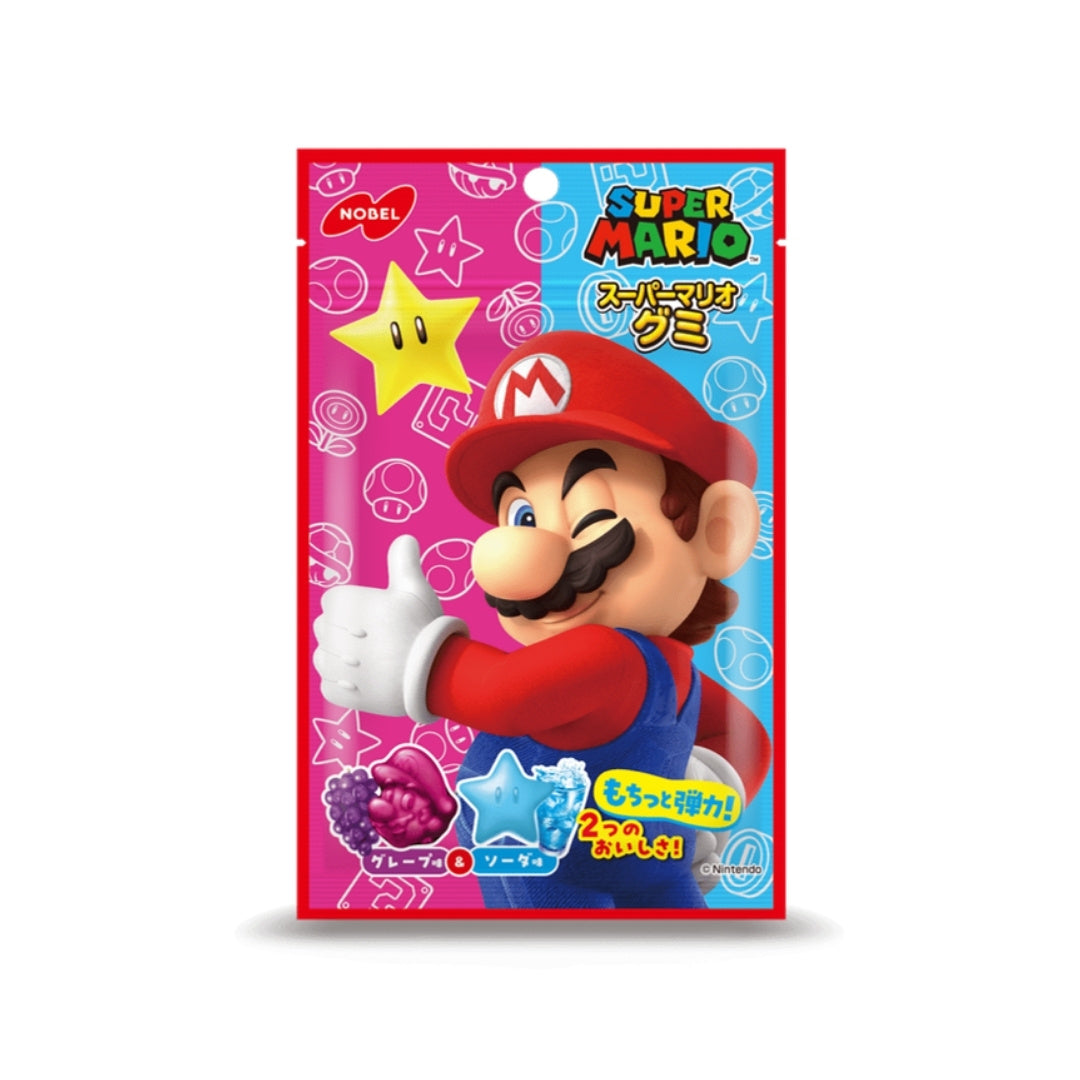 Nobel Super Mario Gummy Candy Grape & Soda Flavor - 50g - ding-go