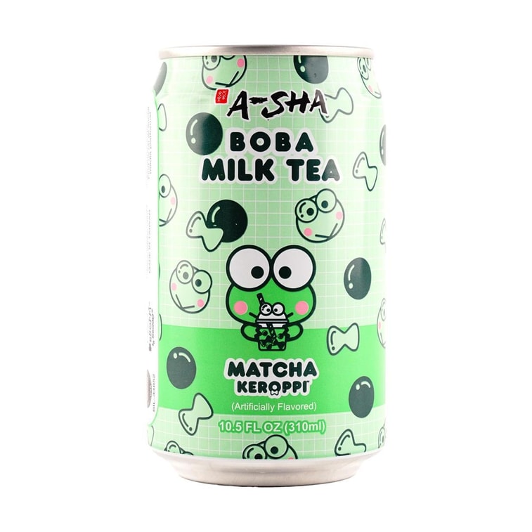 A-Sha Hello Kitty Boba Can - Matcha - 310ml