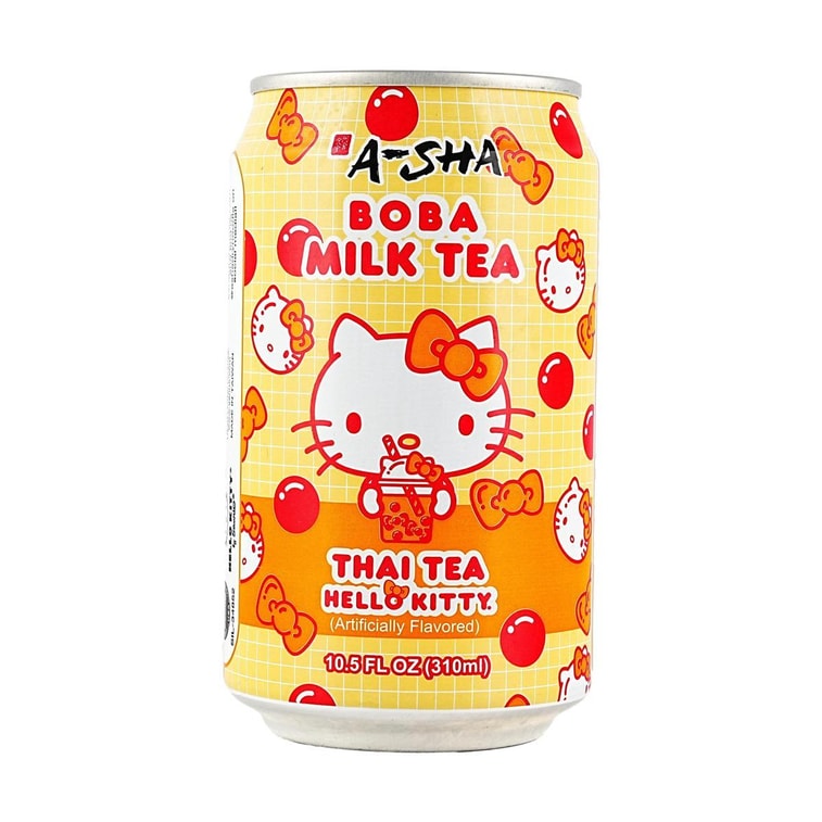 A-Sha Hello Kitty Boba Can Thai Tea - 310ml