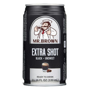 Mr. Brown Extra Shot Black Coffee Unsweetened - 330ml