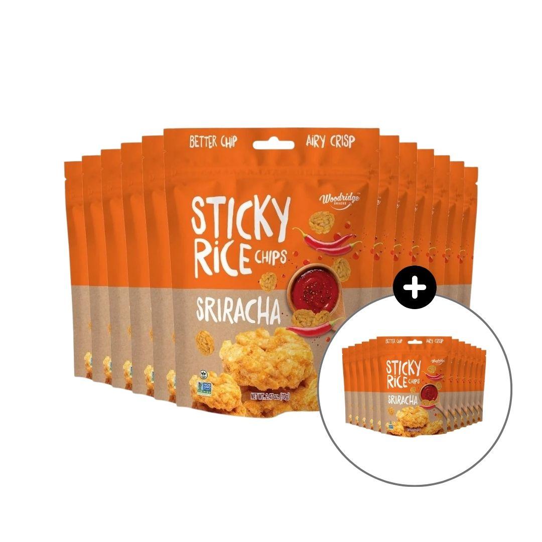 Woodridge Snacks Sticky Rice Chips Sriracha (2.47 Oz.) - 70g