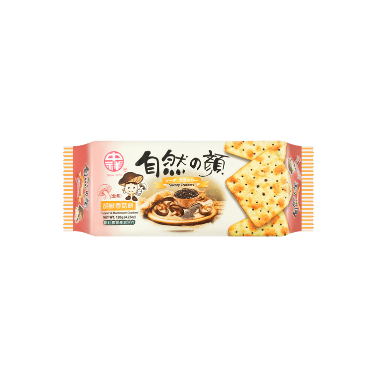 Natural Series Pepper and Mushroom Crackers - 120g