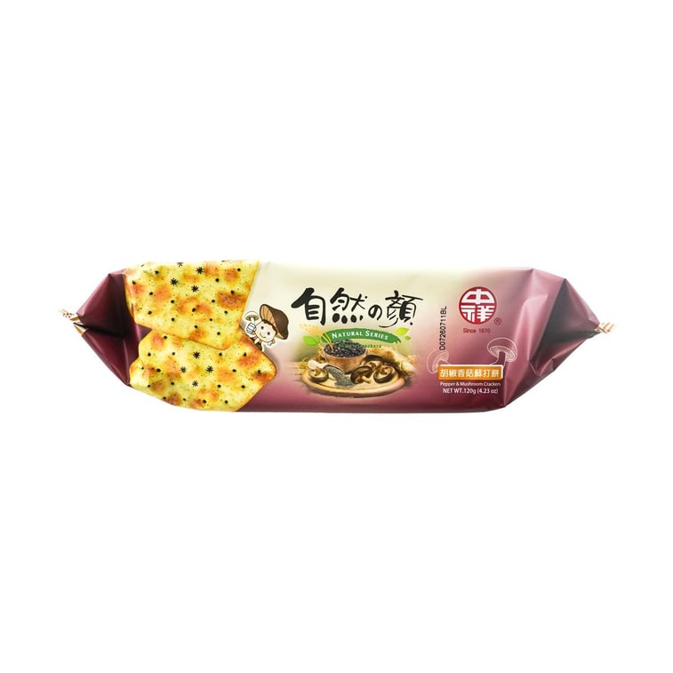 Natural Series Pepper and Mushroom Crackers - 120g
