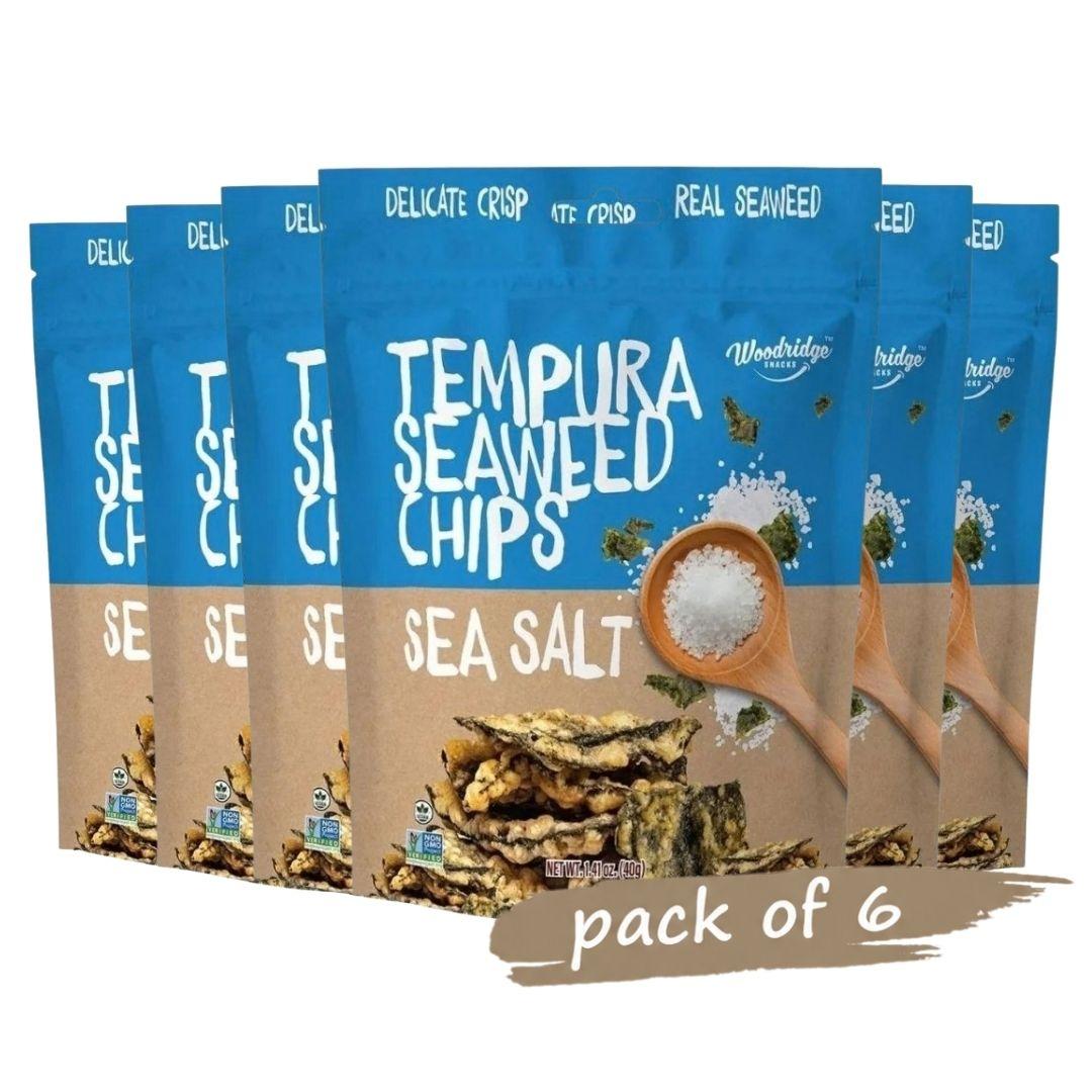 Woodridge Snacks Tempura Seaweed Chips Sea Salt (1.41 oz.) - 40g