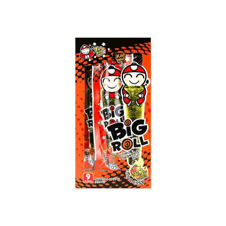 Taokaenoi Grilled Seaweed Big Roll - Tom Yum Goong - 2.1g x 9 Pack