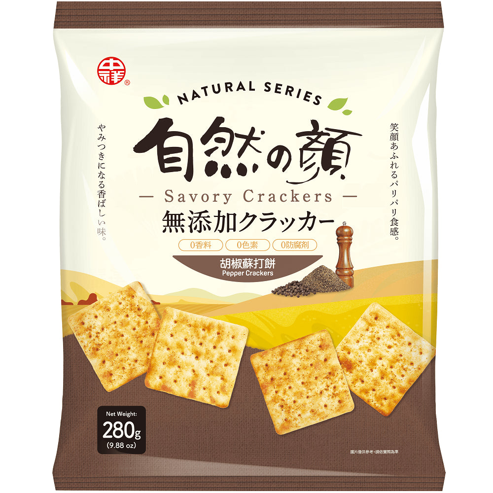 自然の顏 胡椒蘇打餅乾 - 280g