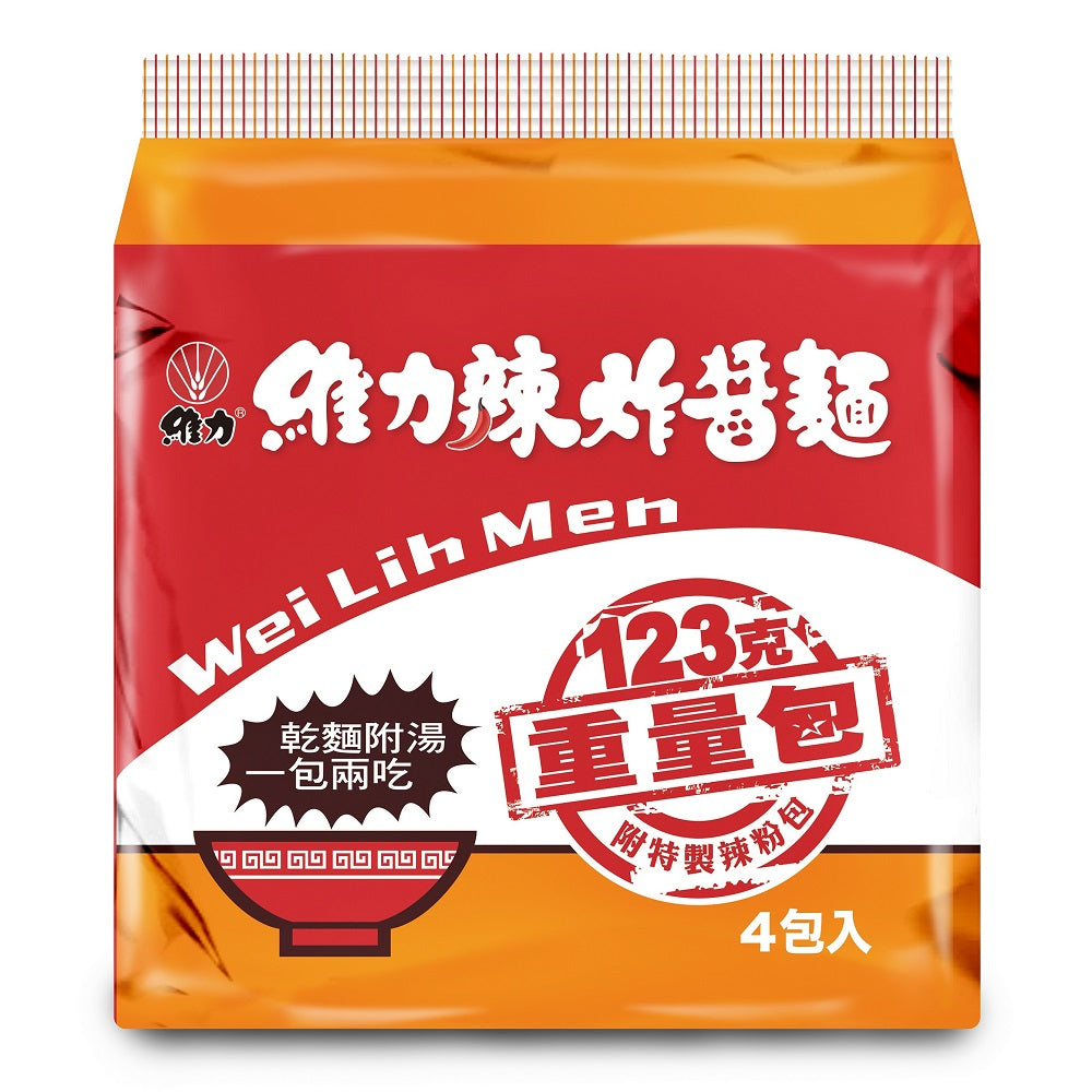 維力 辣炸醬麵 重量包 - 123g x 4 