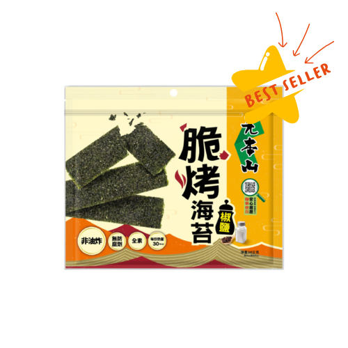 Motomotoyama Crispy Roasted Seaweed Salt and Pepper Flavor - 34g