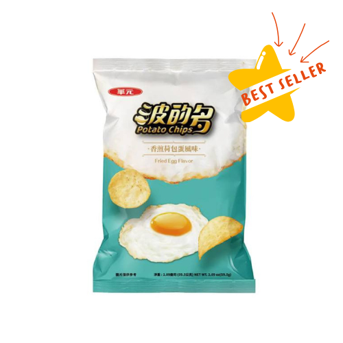 Hua Yuan Potato Chips Fried Egg Flavor - 59.5g