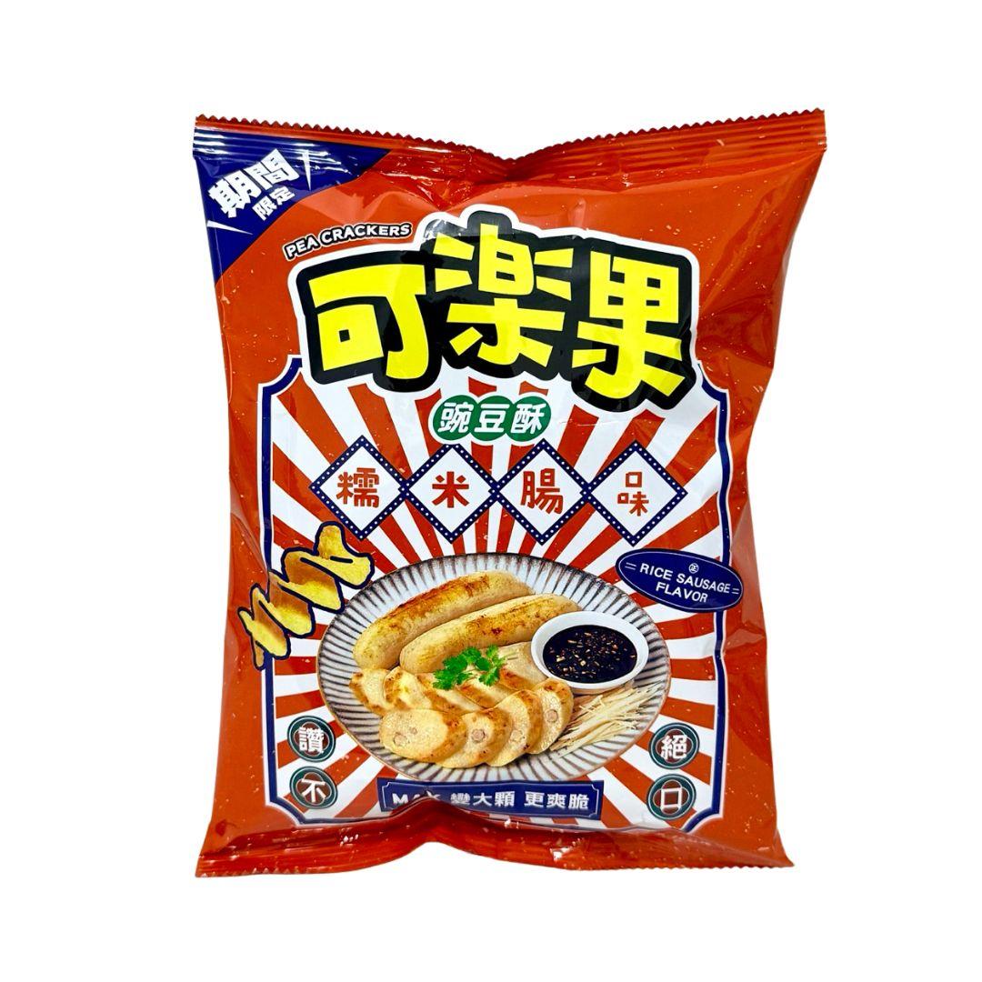 Koloko Taiwanese Sticky Rice Sausage Flavor Pea Crackers - 72g