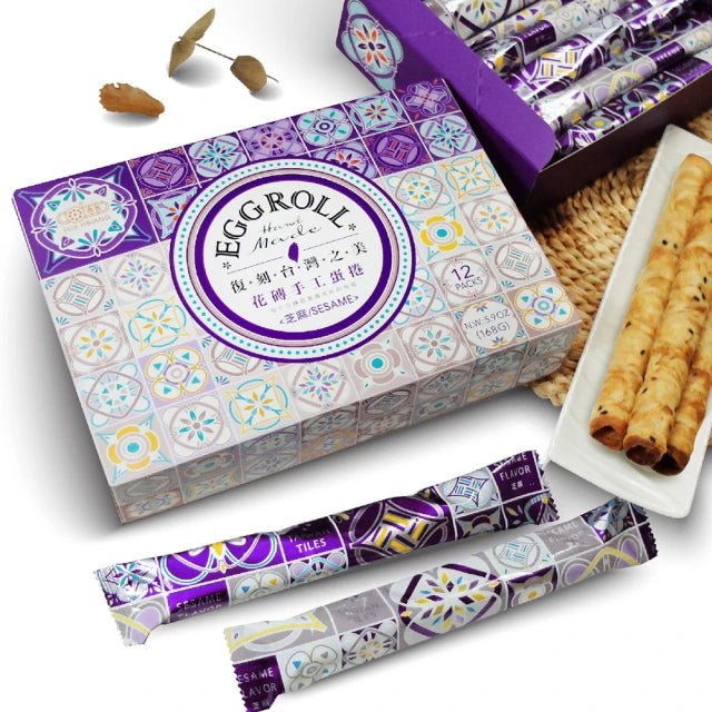 Taiwan Tile Handmade Egg Roll (Sesame Flavor) - 168g