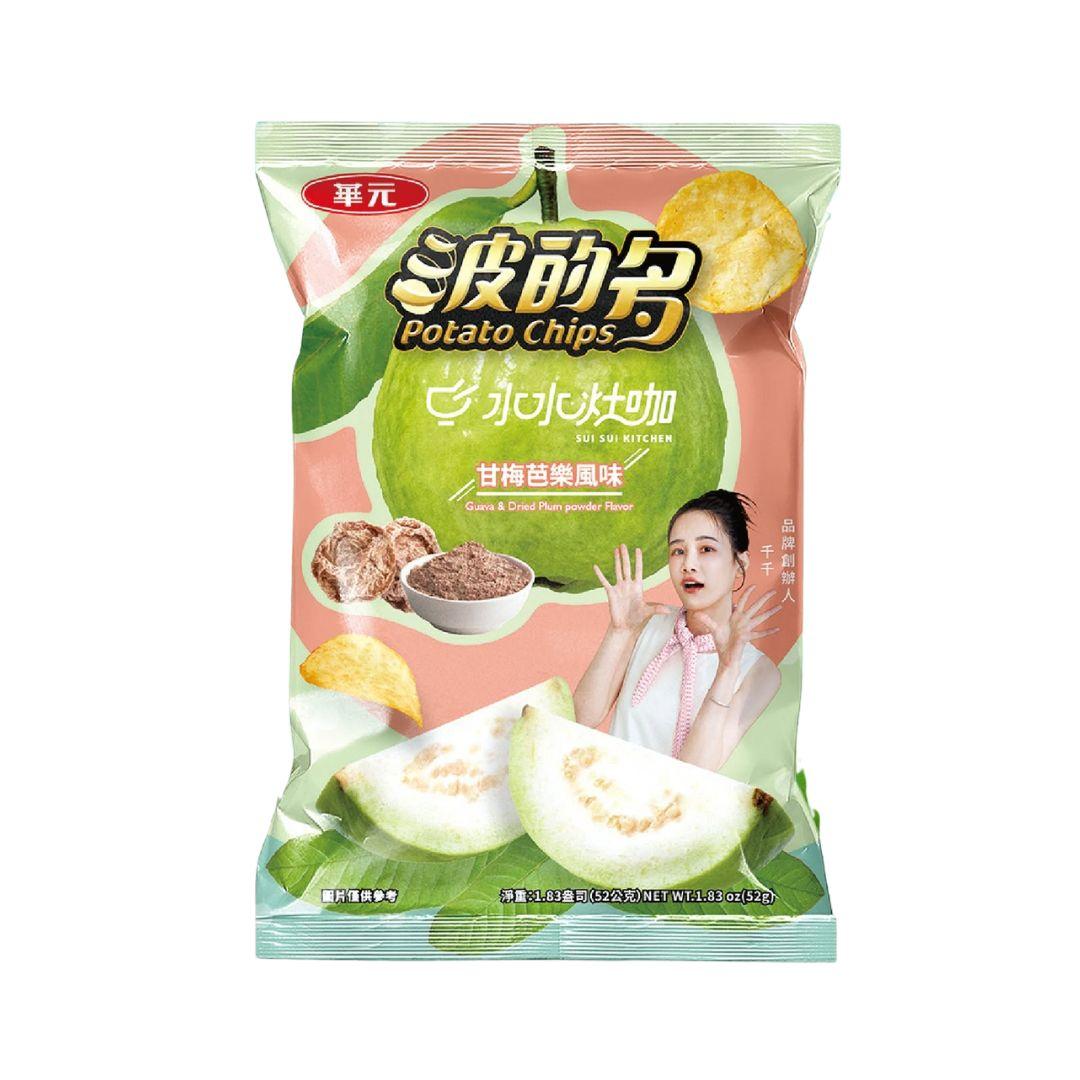 Hua Yuan Potato Chips Plum Guava Flavor - 52g