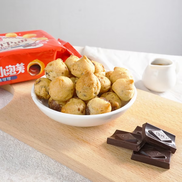 義美小泡芙 巧克力口味 三包裝 - 171g