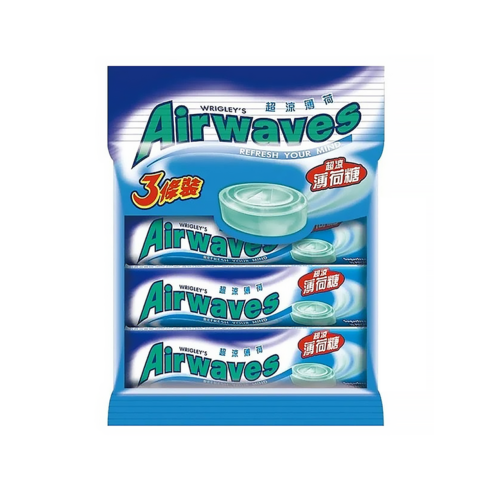 Airwaves超涼無糖口香糖 超涼薄荷 - 90g x 3 