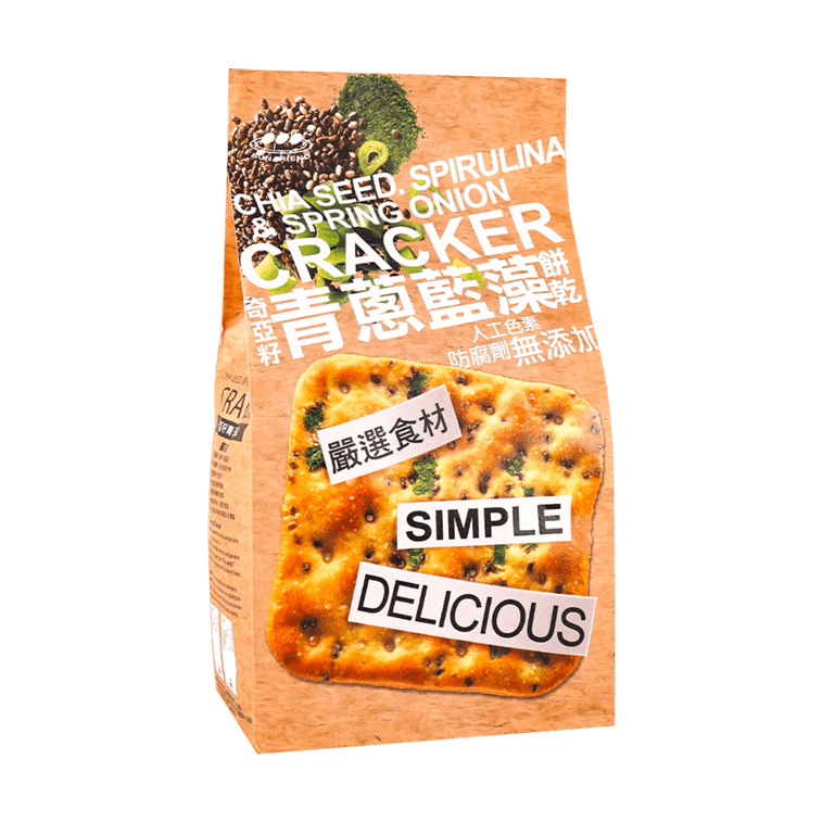 Sun Friend Chia Seed , Spirulina & Spring Onion Cracker - 180g