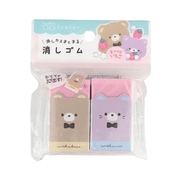 Bear and Cat Eraser - 2 pieces