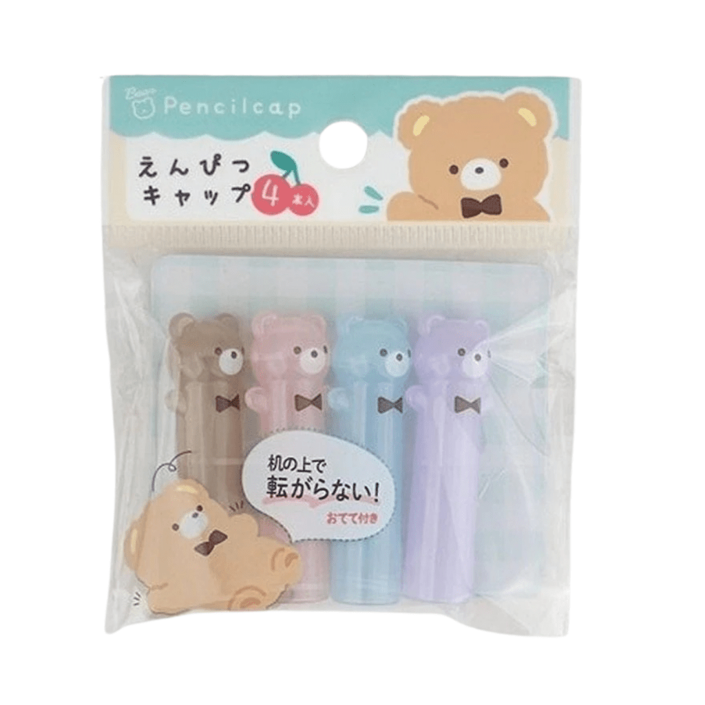 Pencil Caps – Bear Design Set of 4