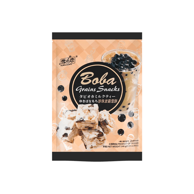 Yuki & Love Grains Snack Boba Milk Tea Flavor - 144g