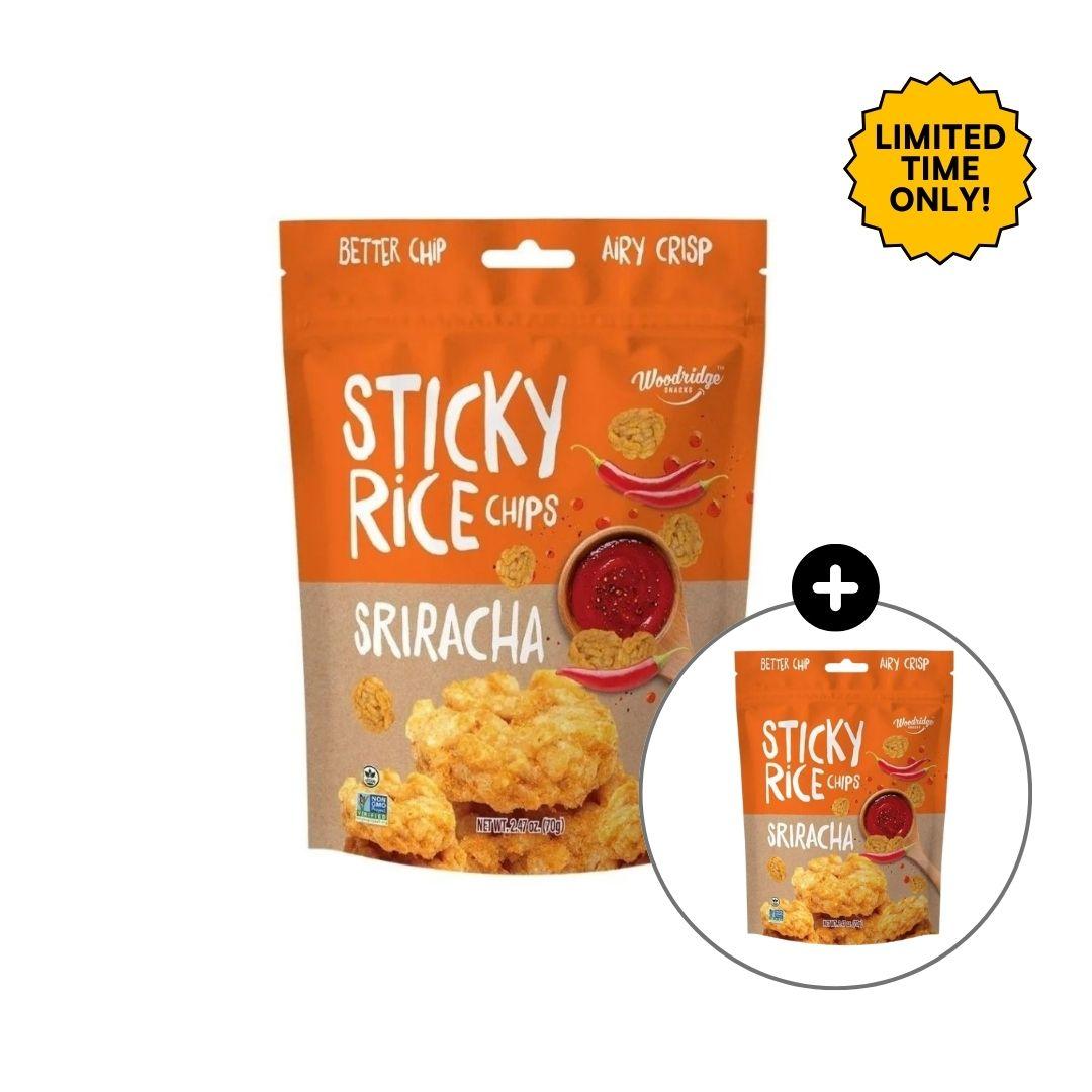 Woodridge Snacks Sticky Rice Chips Sriracha (2.47 Oz.) - 70g