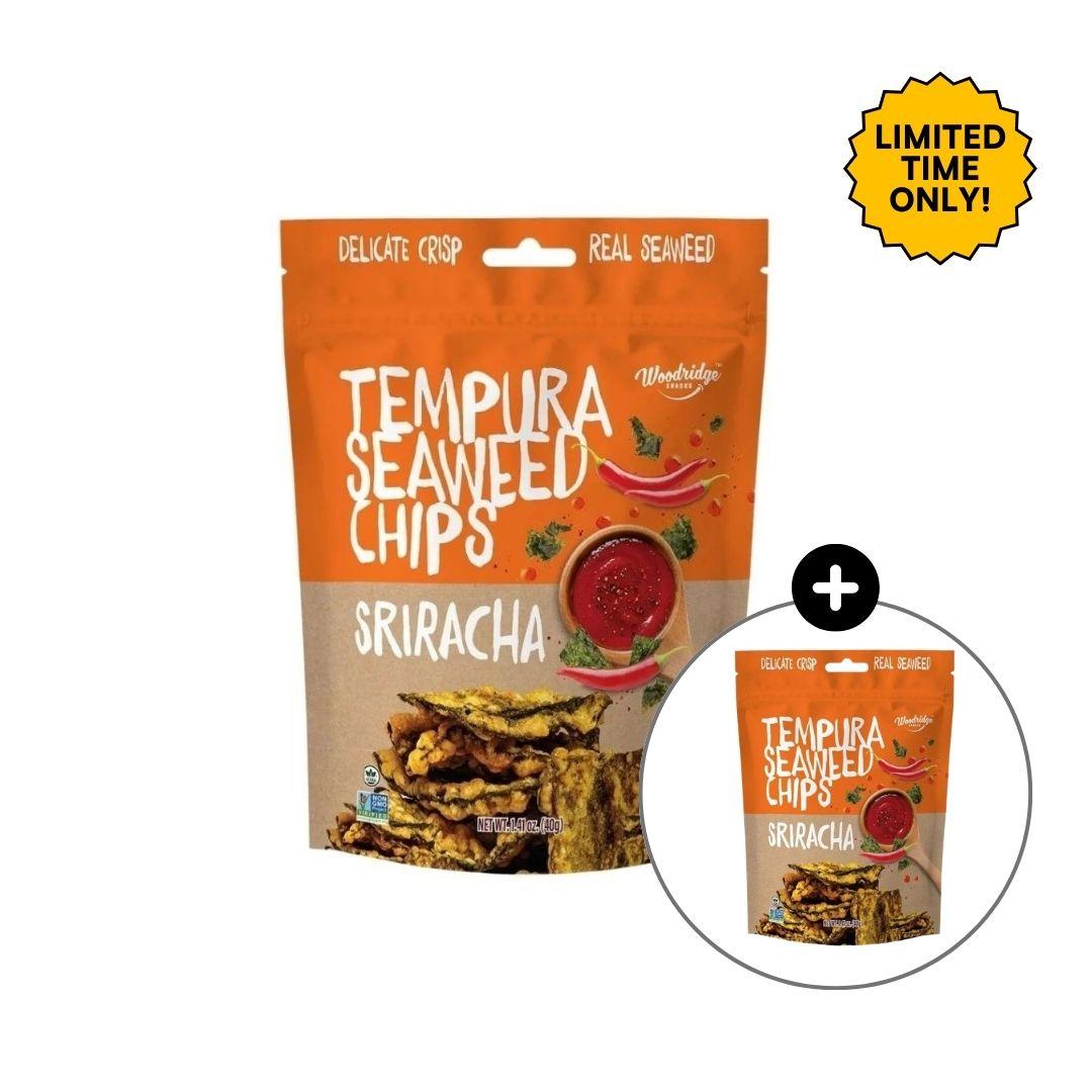 Woodridge Snacks Tempura Seaweed Chips Sriracha (1.41 oz./bags) - 40g