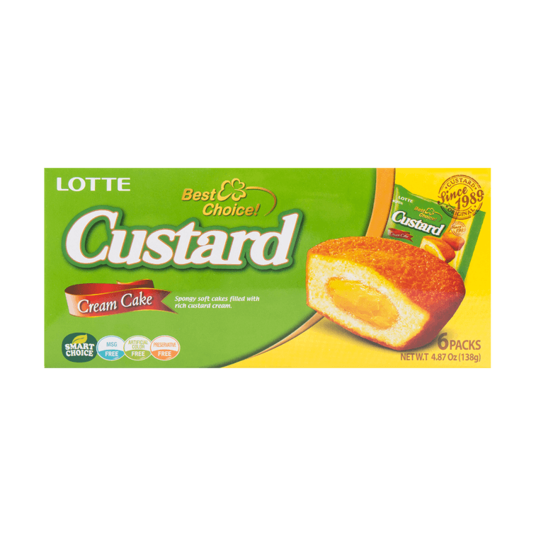 Lotte Custard Cream Cakes - 23g x 6 Pack